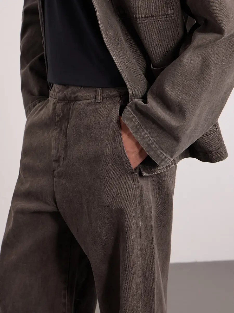 Amomento Garment Dyed Wide-Leg Jeans - Men | Thumbnail 5 Amomento Garment Dyed Wide-Leg Jeans - Men | Thumbnail 5