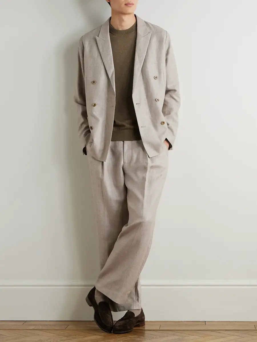 NN07 Jordin 10027 Double-Breasted Linen and Wool-Blend Suit Jacket - Men | Thumbnail 2 NN07 Jordin 10027 Double-Breasted Linen and Wool-Blend Suit Jacket - Men | Thumbnail 2