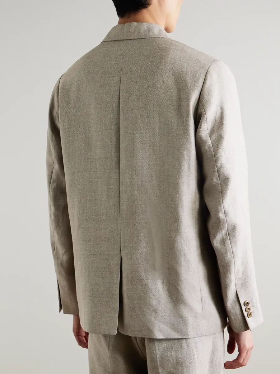 NN07 Jordin 10027 Double-Breasted Linen and Wool-Blend Suit Jacket - Men | Thumbnail 4 NN07 Jordin 10027 Double-Breasted Linen and Wool-Blend Suit Jacket - Men | Thumbnail 4