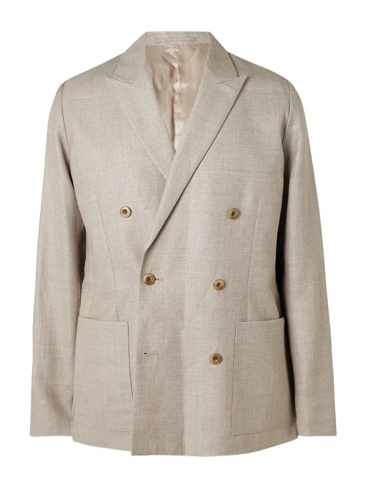 Jordin 10027 Double-Breasted Linen and Wool-Blend Suit Jacket - Men Jordin 10027 Double-Breasted Linen and Wool-Blend Suit Jacket - Men