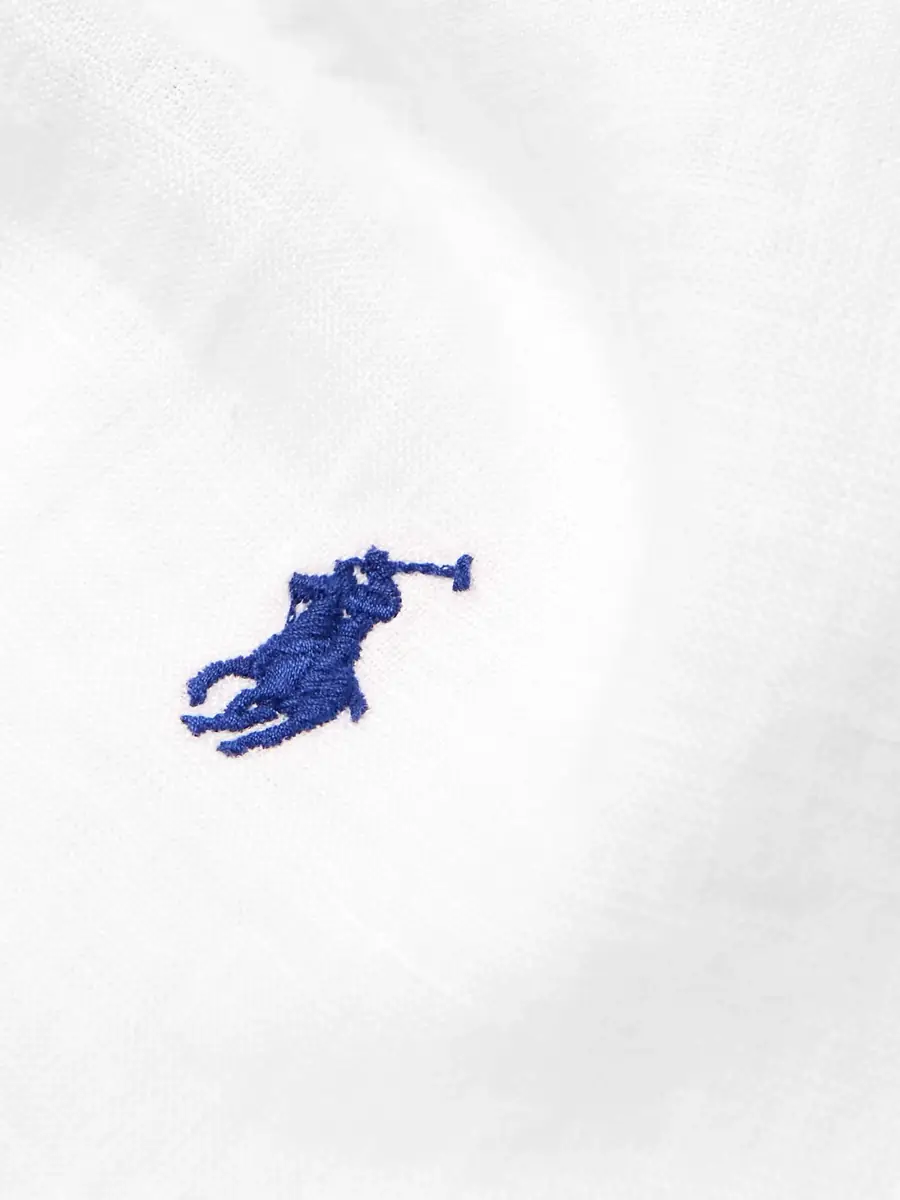Polo Ralph Lauren Button-Down Collar Logo-Embroidered Linen Shirt - Men | Thumbnail 5