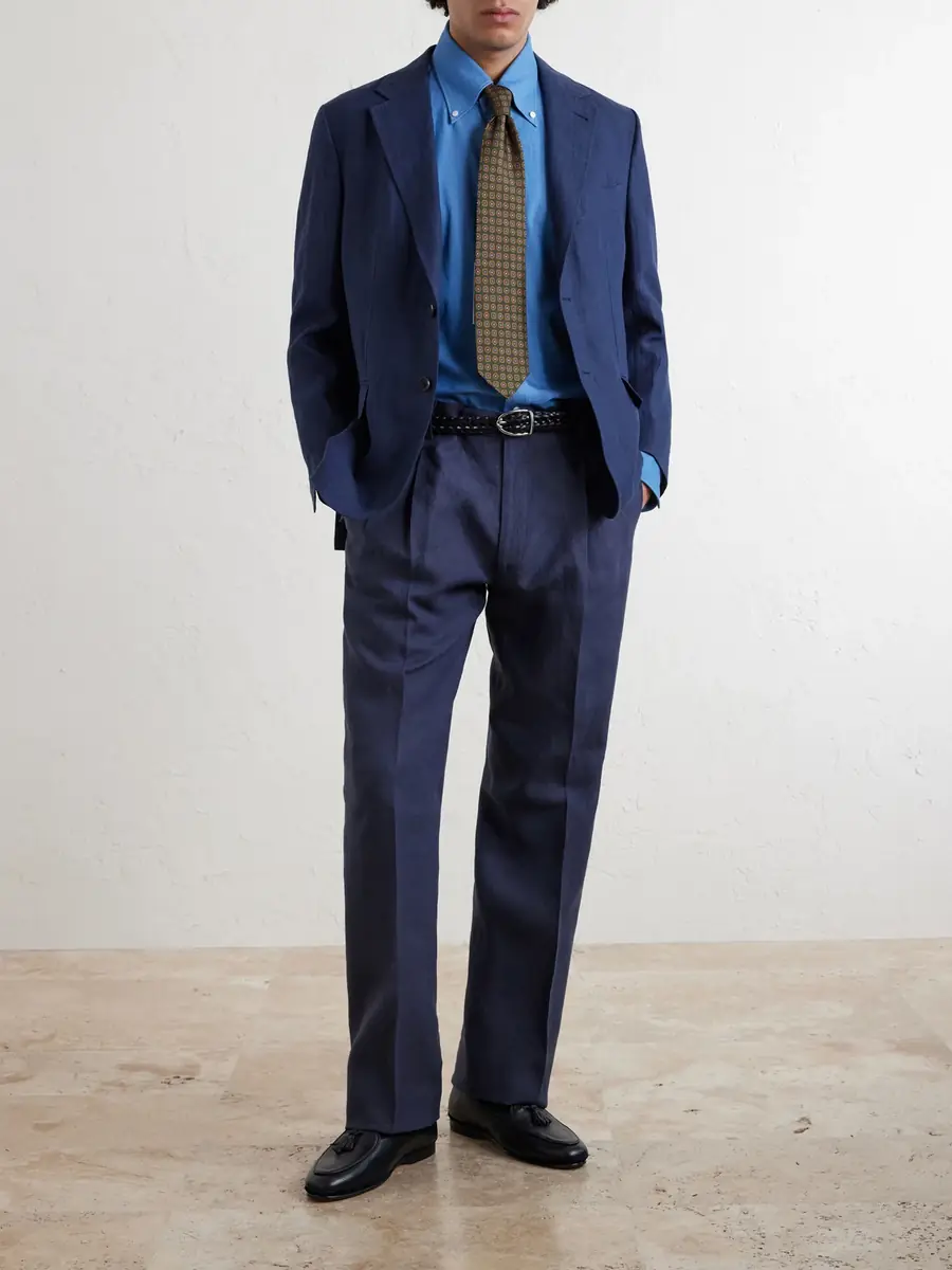 Rubinacci Ciro Straight-Leg Linen Suit Trousers - Men | Thumbnail 2 Rubinacci Ciro Straight-Leg Linen Suit Trousers - Men | Thumbnail 2