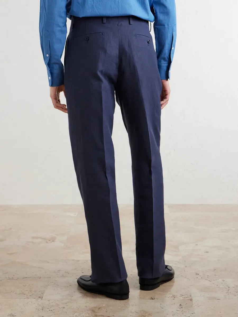 Rubinacci Ciro Straight-Leg Linen Suit Trousers - Men | Thumbnail 4 Rubinacci Ciro Straight-Leg Linen Suit Trousers - Men | Thumbnail 4