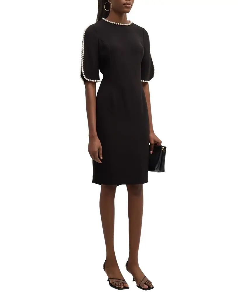 Rickie Freeman for Teri Jon Pearl Trimmed Sheath Dress | Image 1 Rickie Freeman for Teri Jon Pearl Trimmed Sheath Dress | Image 1
