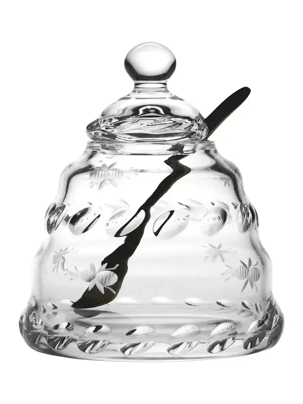 William Yeoward Crystal Buzzy Honey Jar with Spoon