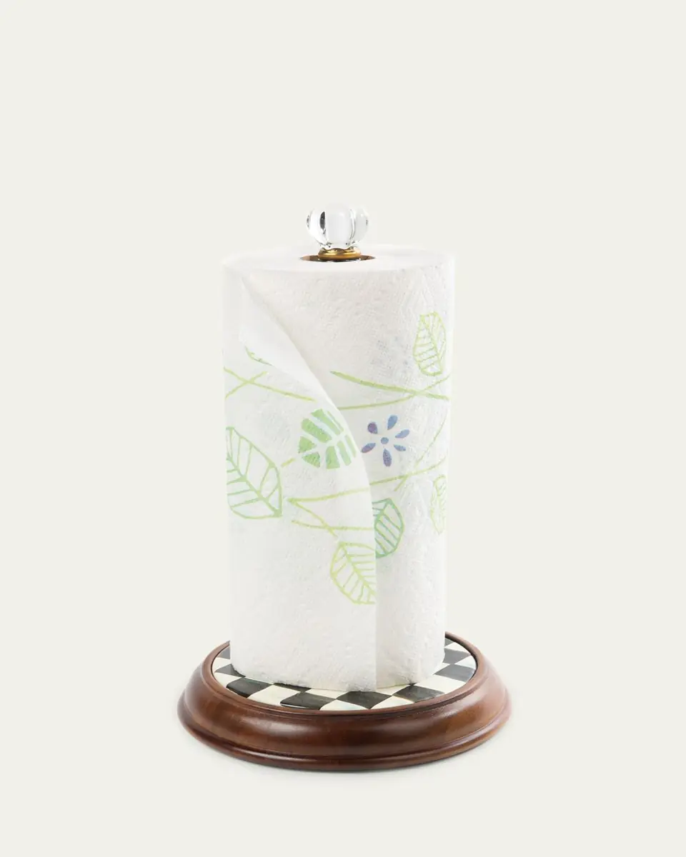 MacKenzie-Childs Courtly Check Wood Paper Towel Holder | Thumbnail 2