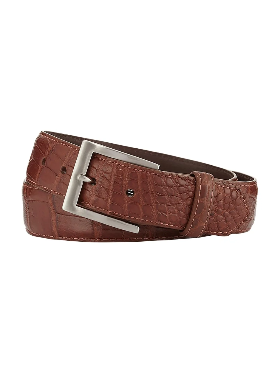 Matte Alligator Belt with Interchangeable Buckles Matte Alligator Belt with Interchangeable Buckles