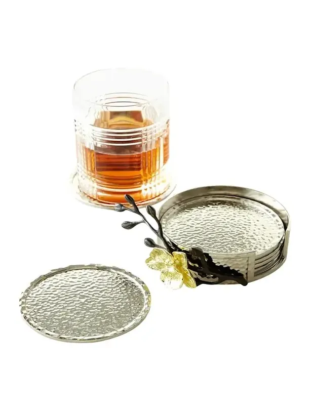 Michael Aram Gold Orchid Coasters, 6-Piece Set