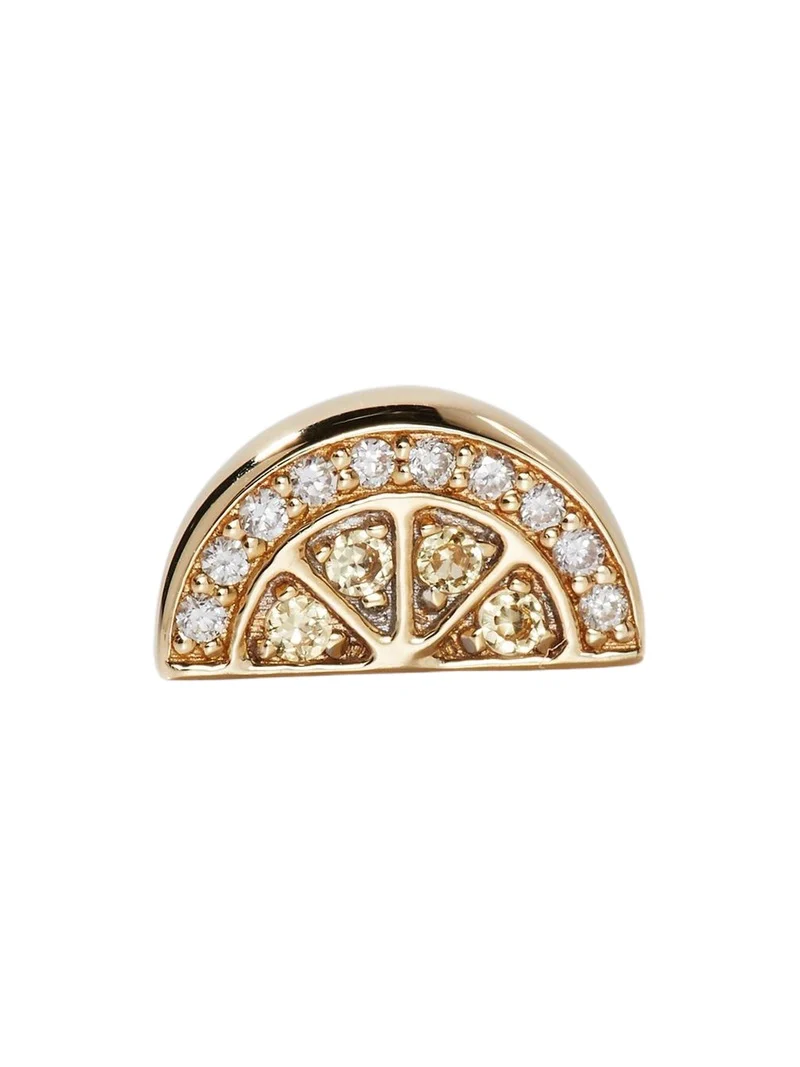 Sydney Evan 14k Diamond and Yellow Sapphire Lemon Earring