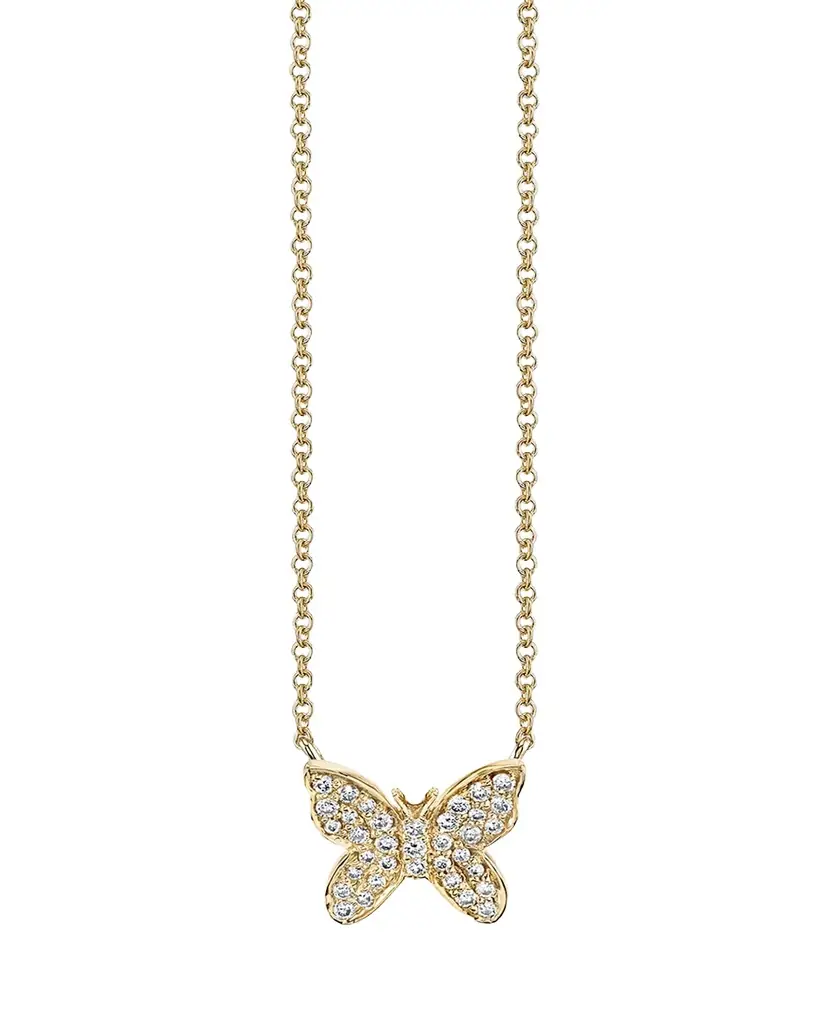 Sydney Evan 14k Yellow Gold Diamond Butterfly Necklace | Image 1 Sydney Evan 14k Yellow Gold Diamond Butterfly Necklace | Image 1