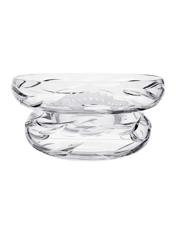 William Yeoward Crystal Persephone Caviar Server w/ Mother-of-Pearl Spoon