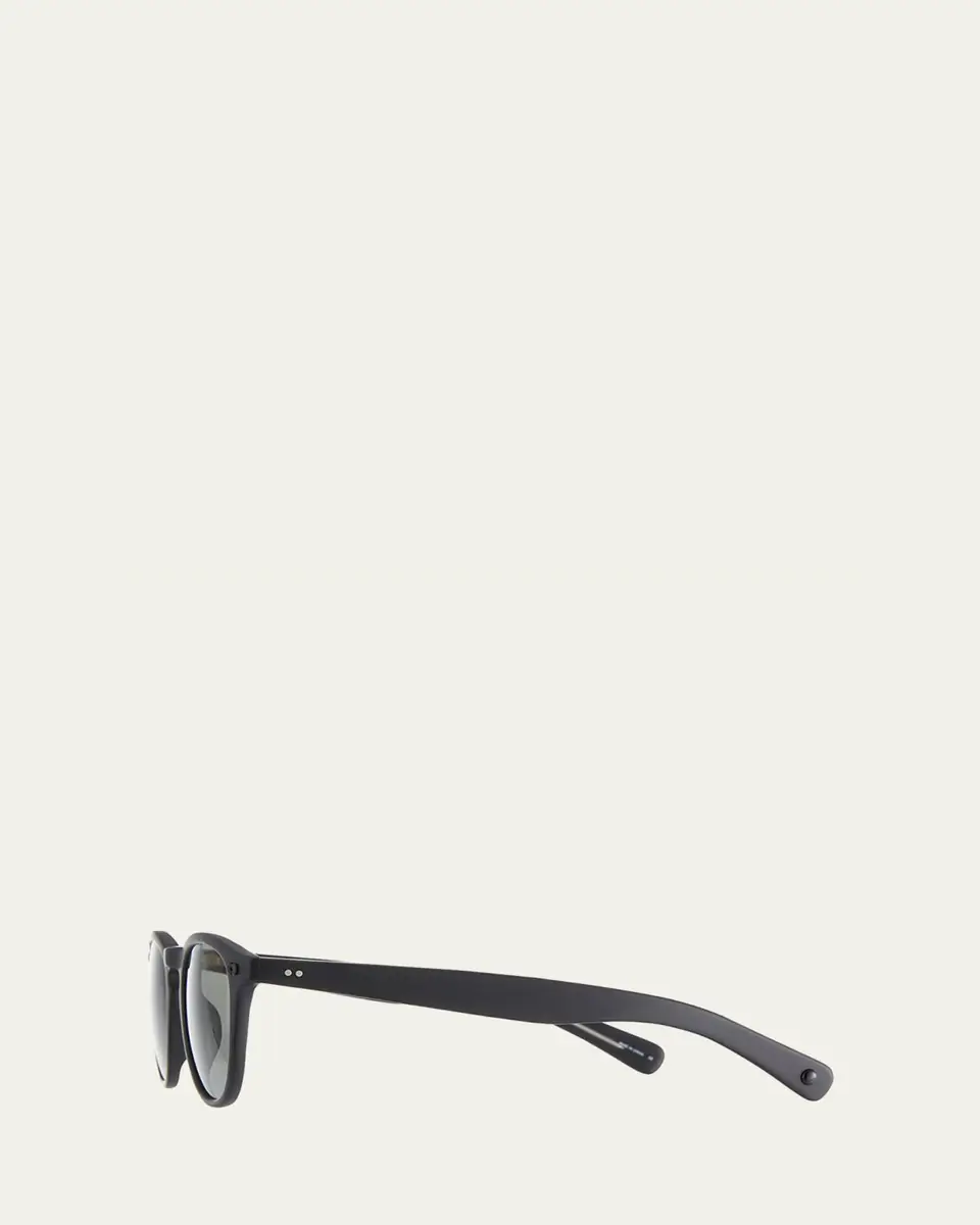 Garrett Leight Men's Hampton X Round Acetate Sunglasses, Black | Thumbnail 3 Garrett Leight Men's Hampton X Round Acetate Sunglasses, Black | Thumbnail 3