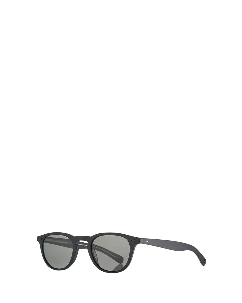 Garrett Leight Men's Hampton X Round Acetate Sunglasses, Black | Image 1 Garrett Leight Men's Hampton X Round Acetate Sunglasses, Black | Image 1