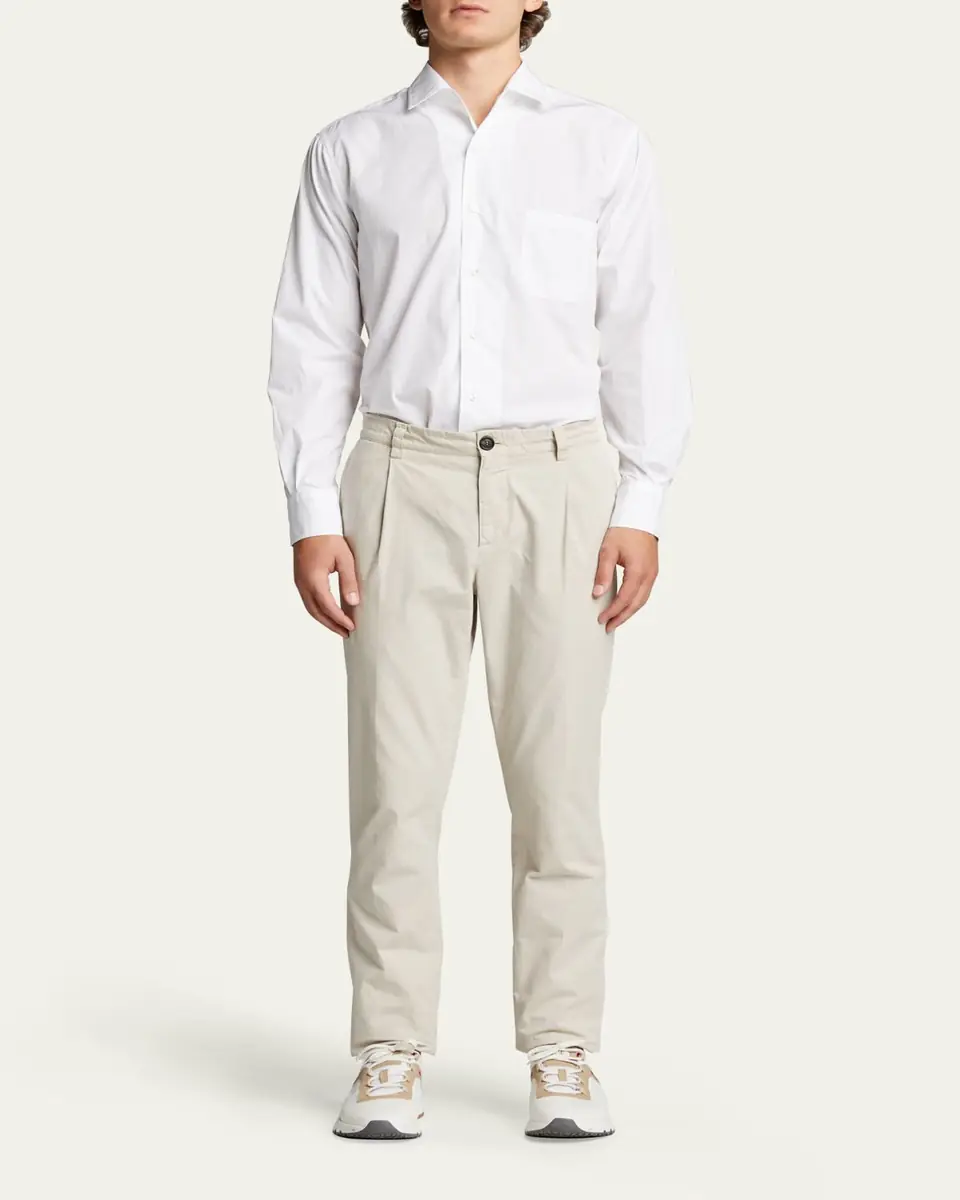 Loro Piana Men's Andre Cotton Poplin Shirt | Thumbnail 2