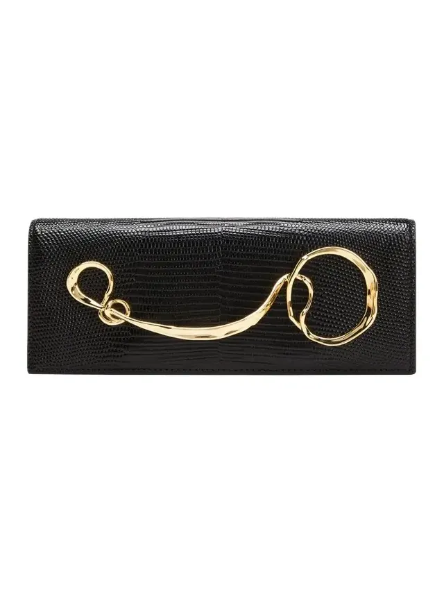Twisted Gold Side Handle Clutch Purse Twisted Gold Side Handle Clutch Purse