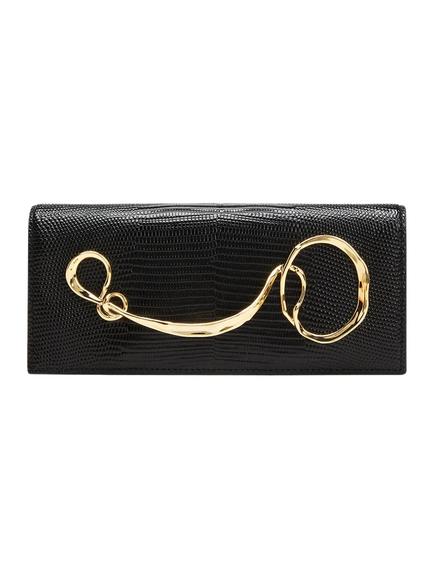 Twisted Gold Side Handle Clutch Purse Twisted Gold Side Handle Clutch Purse