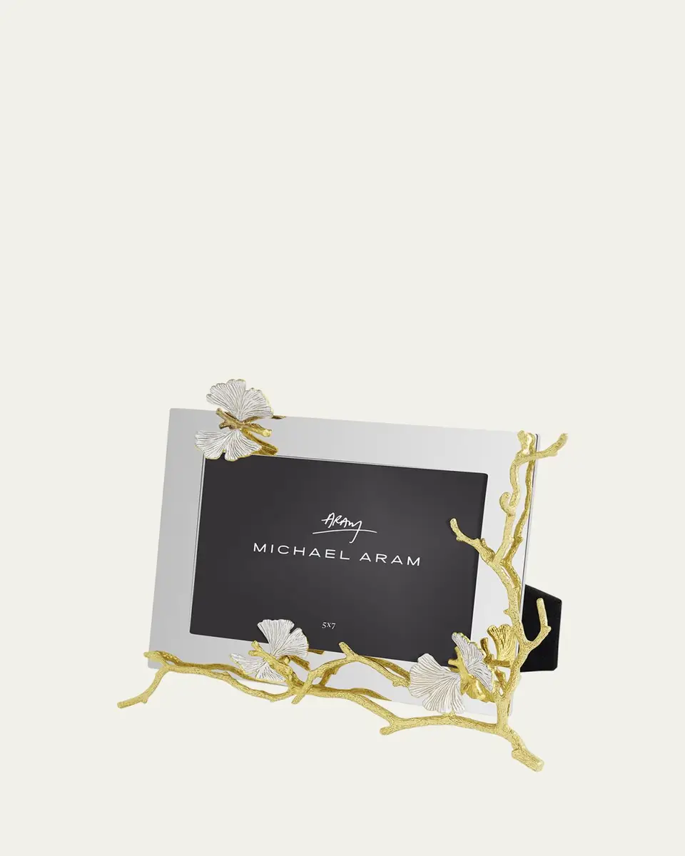 Michael Aram Butterfly Ginkgo White and Gold Frame, 5" x 7" | Thumbnail 2 Michael Aram Butterfly Ginkgo White and Gold Frame, 5" x 7" | Thumbnail 2