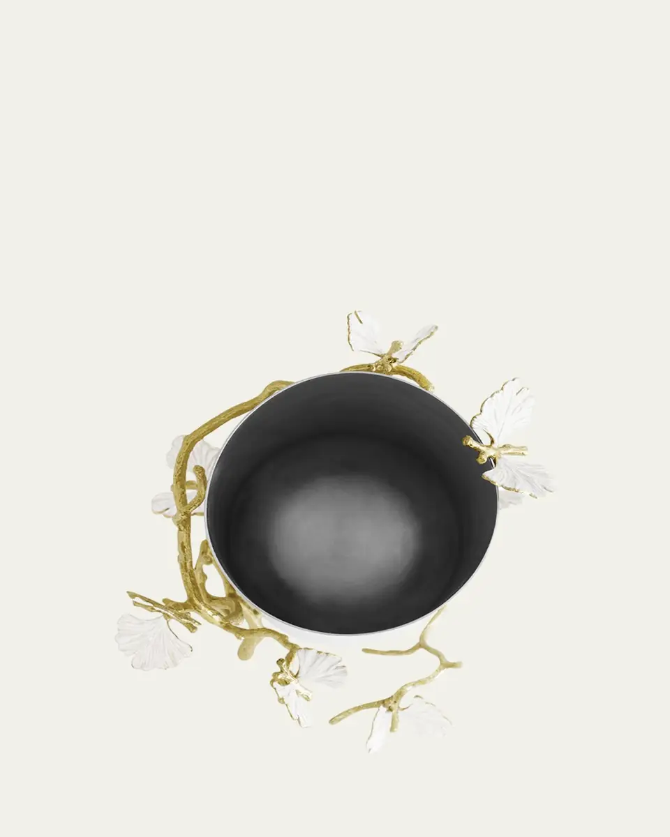 Michael Aram Butterfly Ginkgo White & Gold Large Vase | Thumbnail 4