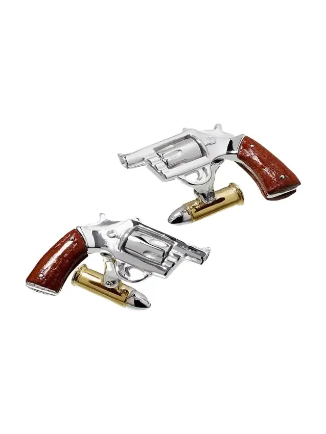 Men's Gun and Bullet Cufflinks Men's Gun and Bullet Cufflinks