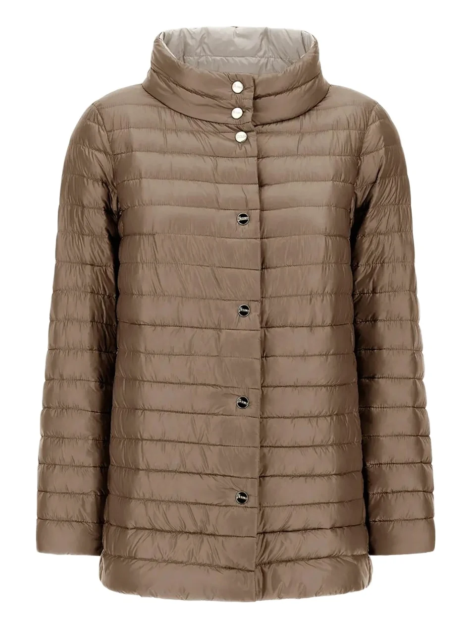 Reversible Ultra-Light Nylon A-Line Down Jacket