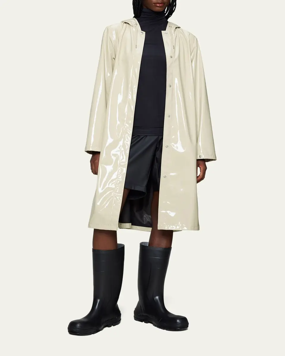 Rains Long A-Line Hooded Rain Jacket | Thumbnail 9 Rains Long A-Line Hooded Rain Jacket | Thumbnail 9