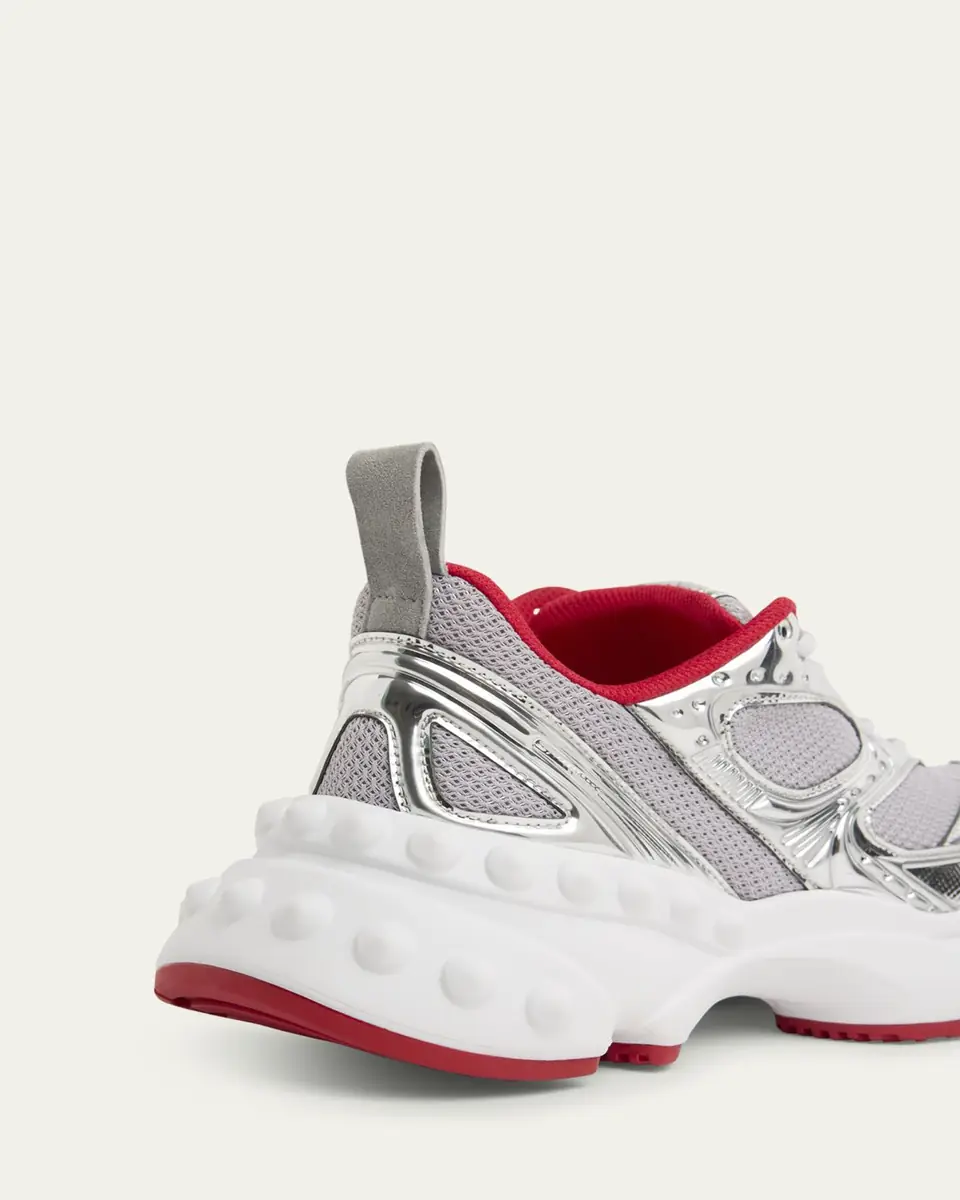 Christian Louboutin So Flo Mesh & Metallic Leather Runner Sneakers | Thumbnail 6 Christian Louboutin So Flo Mesh & Metallic Leather Runner Sneakers | Thumbnail 6