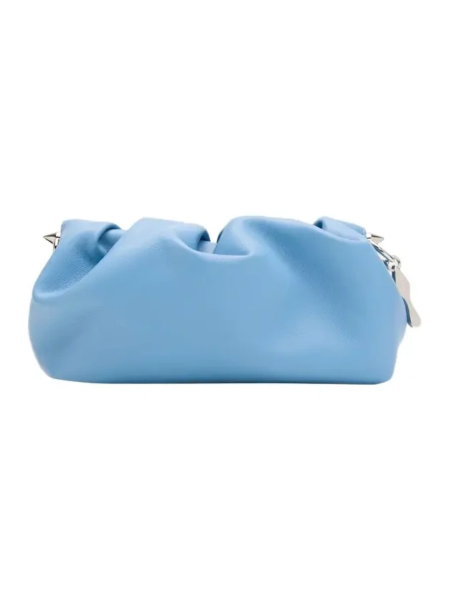 Eva Mini Pleated Crossbody Bag in Nappa Leather
