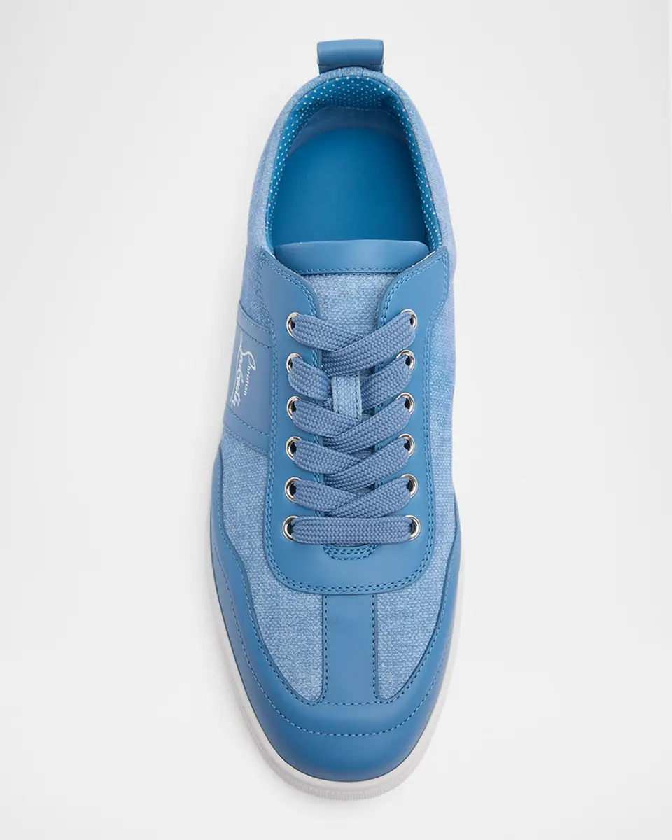 Christian Louboutin Men's Retero Canvas and Leather Low-Top Sneakers | Thumbnail 6 Christian Louboutin Men's Retero Canvas and Leather Low-Top Sneakers | Thumbnail 6
