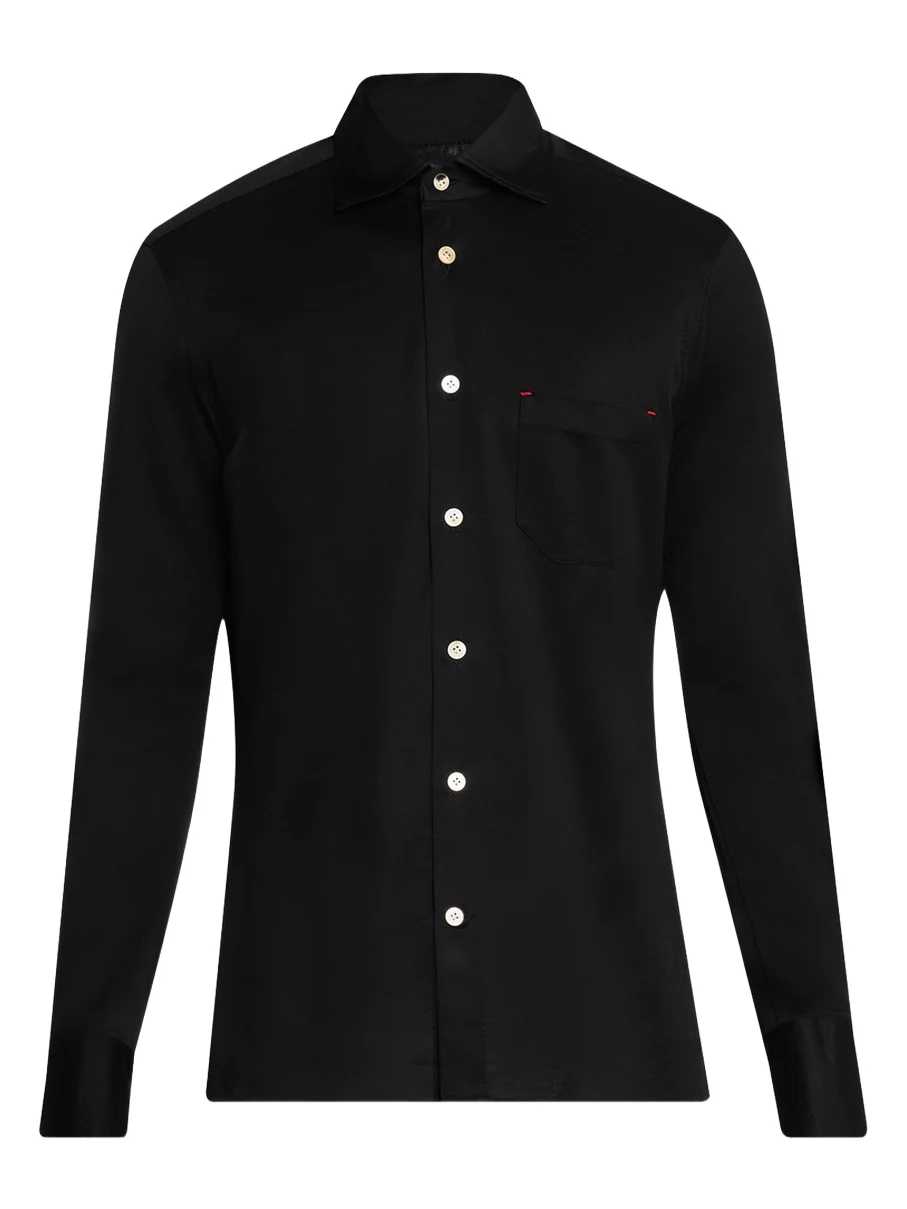 Kiton Men's Nerano Cotton Jersey Button-Down Shirt