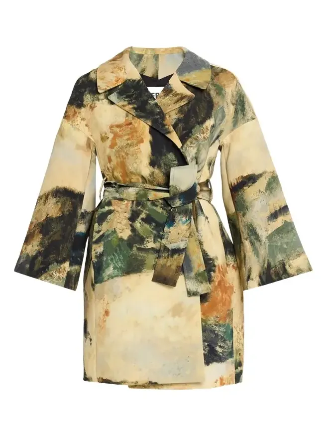 Modernist Lands Silk Vienna Wrap Coat Modernist Lands Silk Vienna Wrap Coat