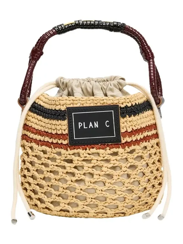 Woven Raffia Bucket Bag