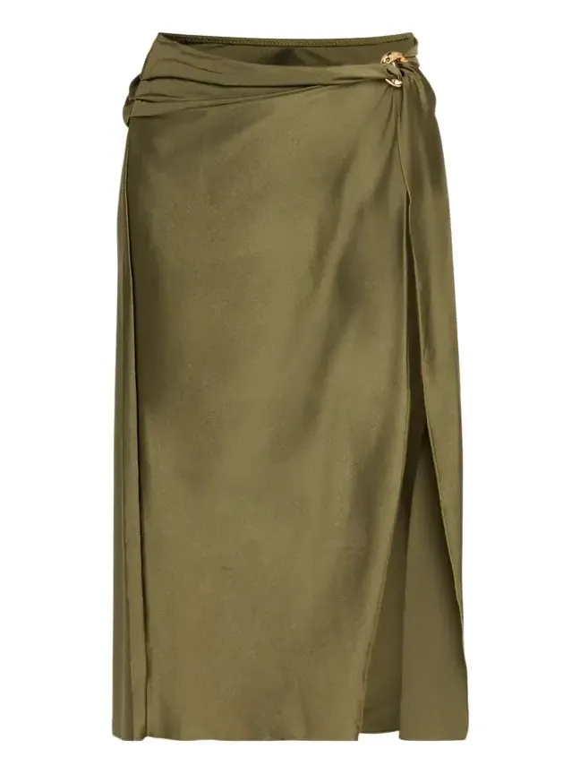 Kora Satin Wrap Midi Skirt Kora Satin Wrap Midi Skirt