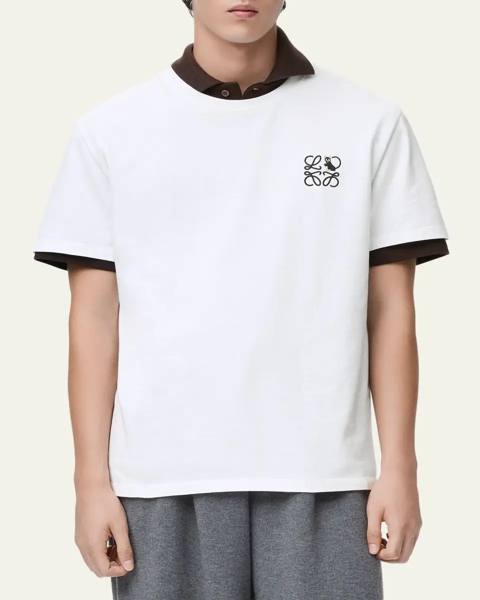 Loewe Men's Anagram Relaxed Fit T-Shirt | Thumbnail 4 Loewe Men's Anagram Relaxed Fit T-Shirt | Thumbnail 4