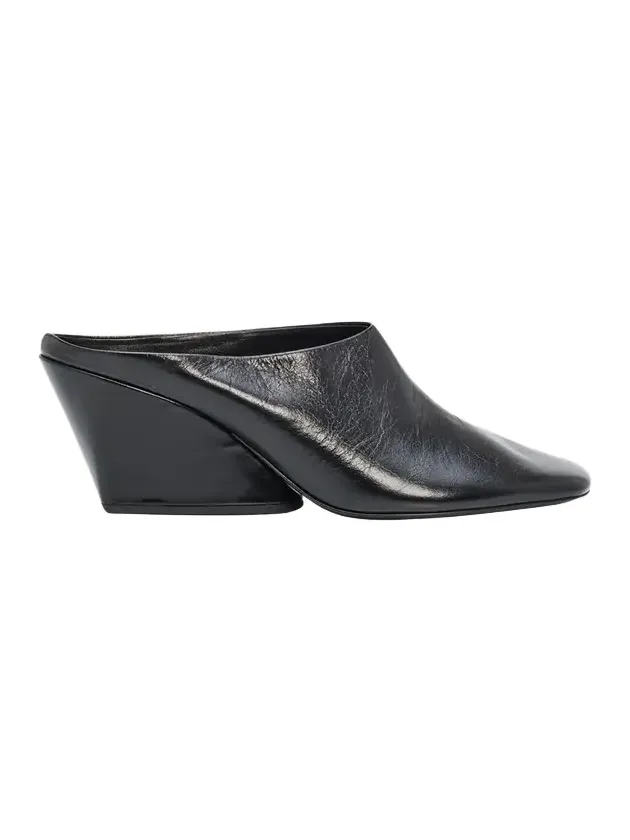 Slant Leather Mules