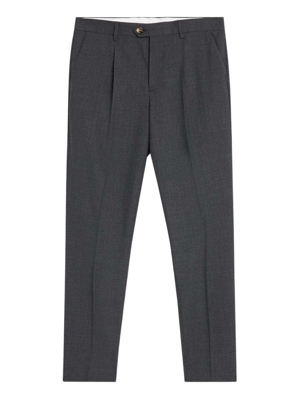 Brunello Cucinelli Men's Wool Sharkskin Pleated Pants