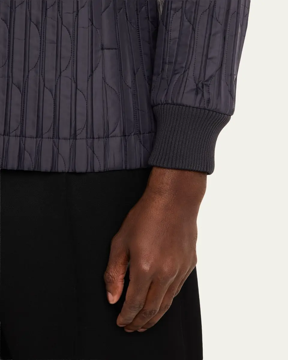Homme Plissé Issey Miyake Men's Padded Pleats Bomber Jacket | Thumbnail 5 Homme Plissé Issey Miyake Men's Padded Pleats Bomber Jacket | Thumbnail 5