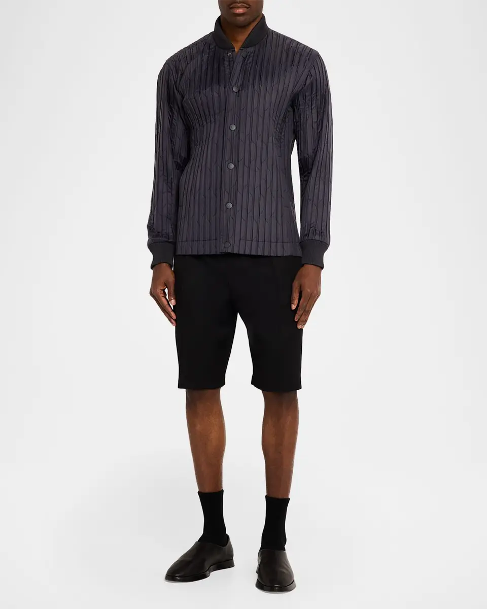 Homme Plissé Issey Miyake Men's Padded Pleats Bomber Jacket | Thumbnail 6 Homme Plissé Issey Miyake Men's Padded Pleats Bomber Jacket | Thumbnail 6