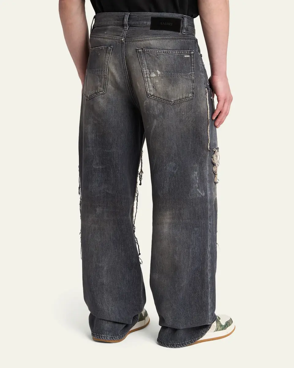 AMIRI Men's Distressed Stretch Straight-Fit Jeans | Thumbnail 3 AMIRI Men's Distressed Stretch Straight-Fit Jeans | Thumbnail 3