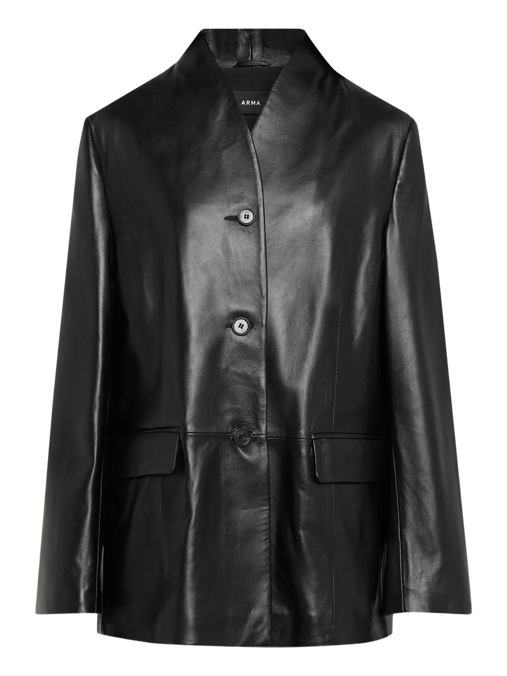 ARMA Juno Button-Down Leather Jacket