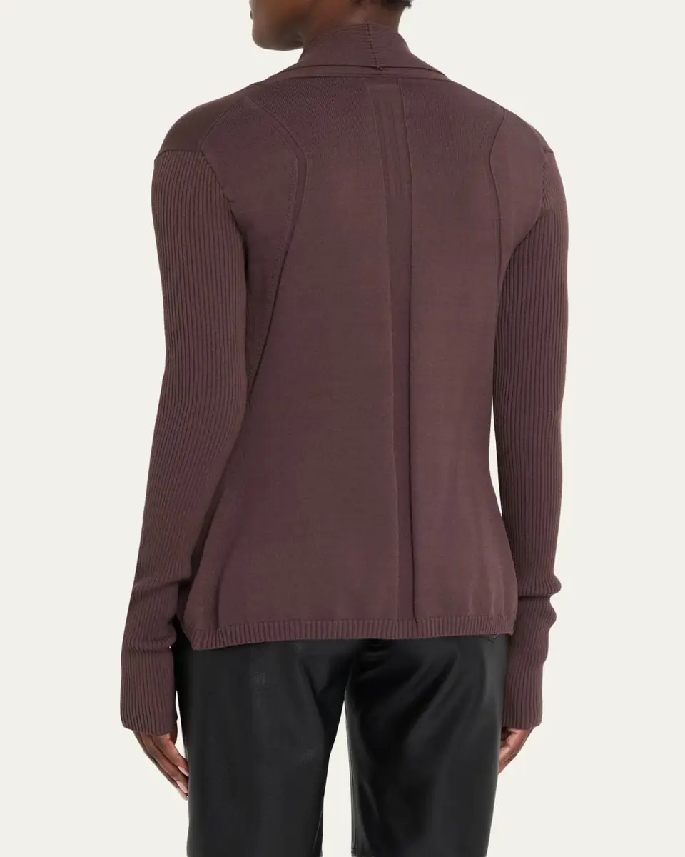 Rick Owens Naska Rib Knit Open Cardigan | Thumbnail 3 Rick Owens Naska Rib Knit Open Cardigan | Thumbnail 3