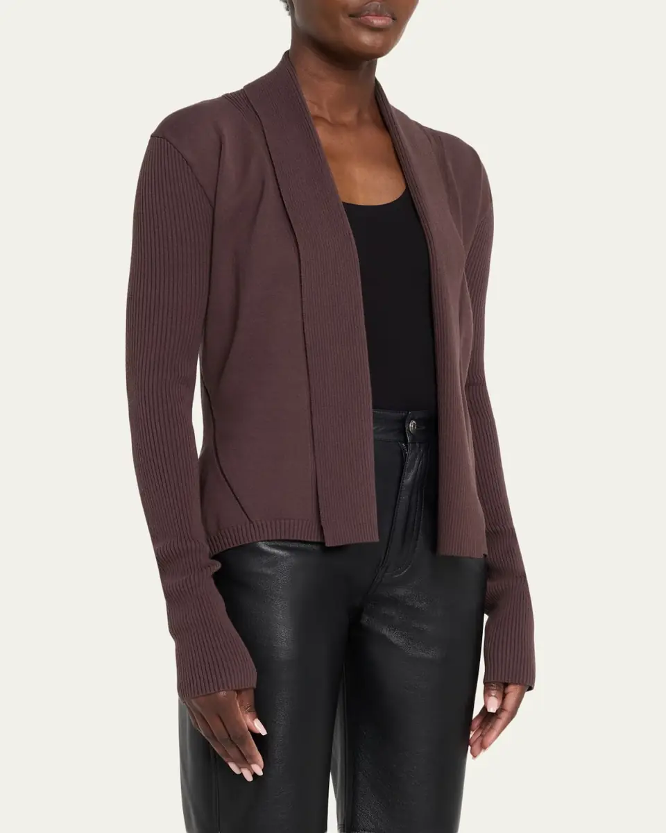 Rick Owens Naska Rib Knit Open Cardigan | Thumbnail 4 Rick Owens Naska Rib Knit Open Cardigan | Thumbnail 4