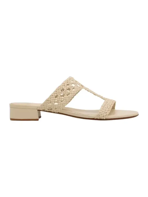30mm Braided Leather Block-Heel Sandals 30mm Braided Leather Block-Heel Sandals
