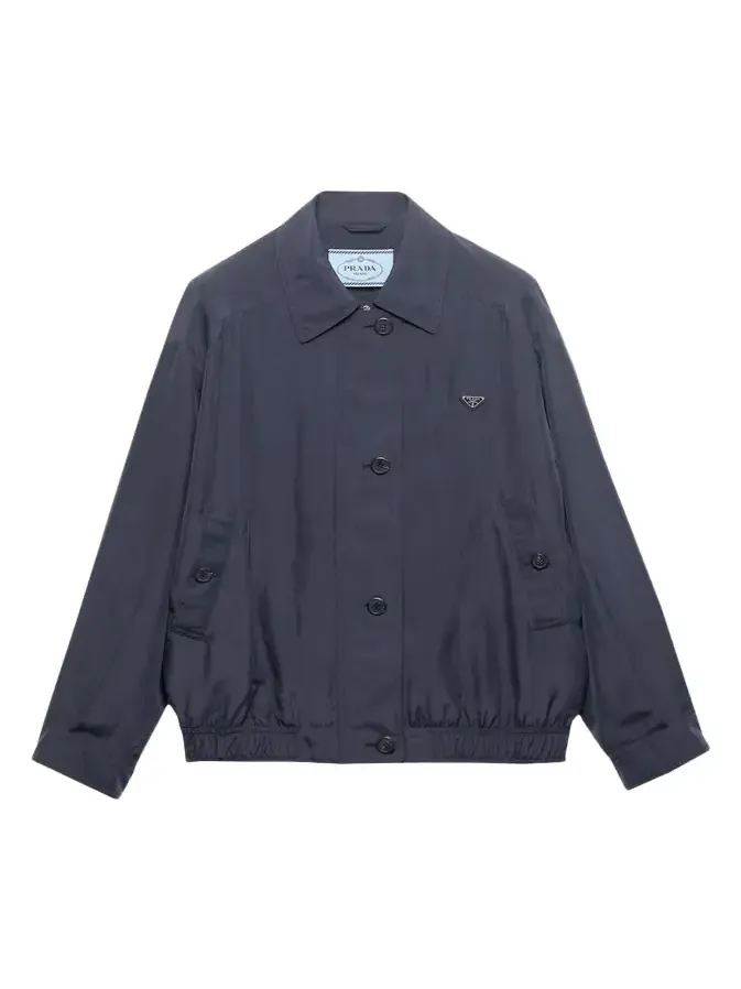 Silk Zip-Up Bomber Jacket Silk Zip-Up Bomber Jacket