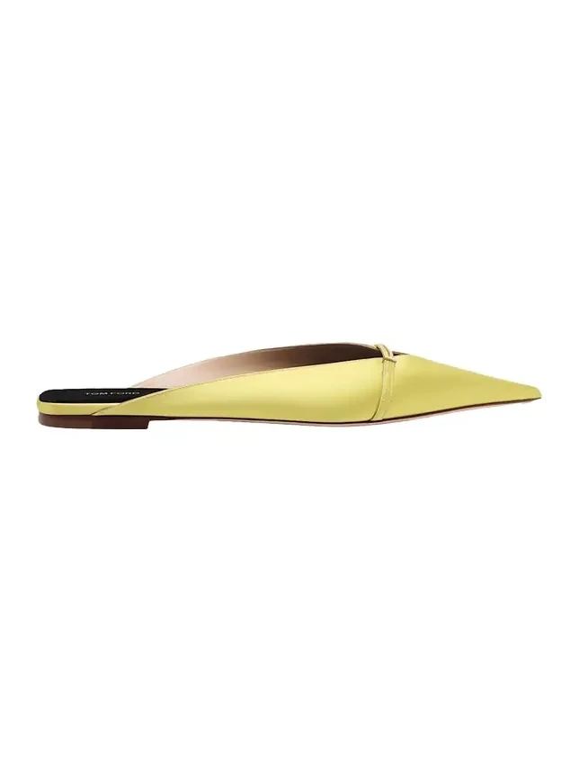 Julianna Satin Pointed-Toe Flats