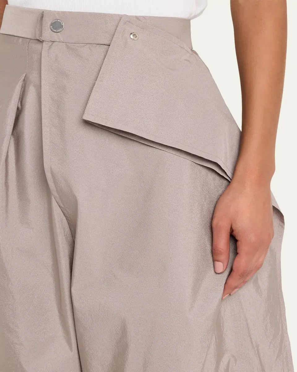 Issey Miyake Akimbo Asymmetric Wide-Leg Twill Pants | Thumbnail 5 Issey Miyake Akimbo Asymmetric Wide-Leg Twill Pants | Thumbnail 5