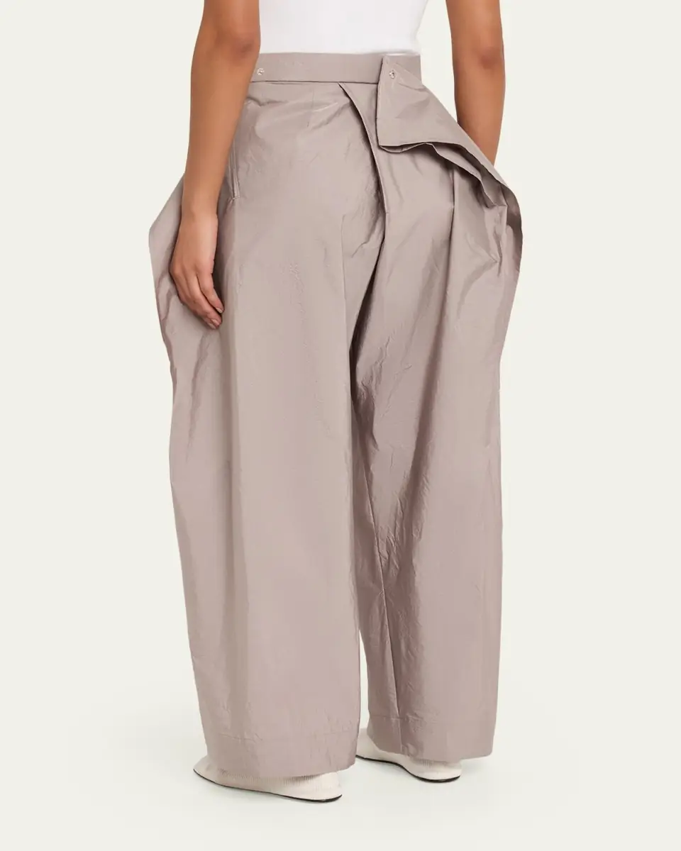 Issey Miyake Akimbo Asymmetric Wide-Leg Twill Pants | Thumbnail 7 Issey Miyake Akimbo Asymmetric Wide-Leg Twill Pants | Thumbnail 7