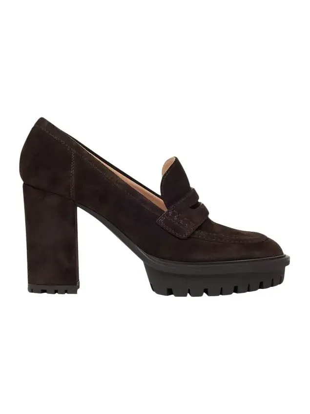 70mm Suede Platform Penny Loafers 70mm Suede Platform Penny Loafers