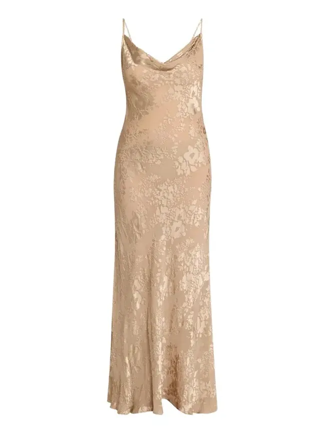 L'Agence Christine Burnout Satin Gown