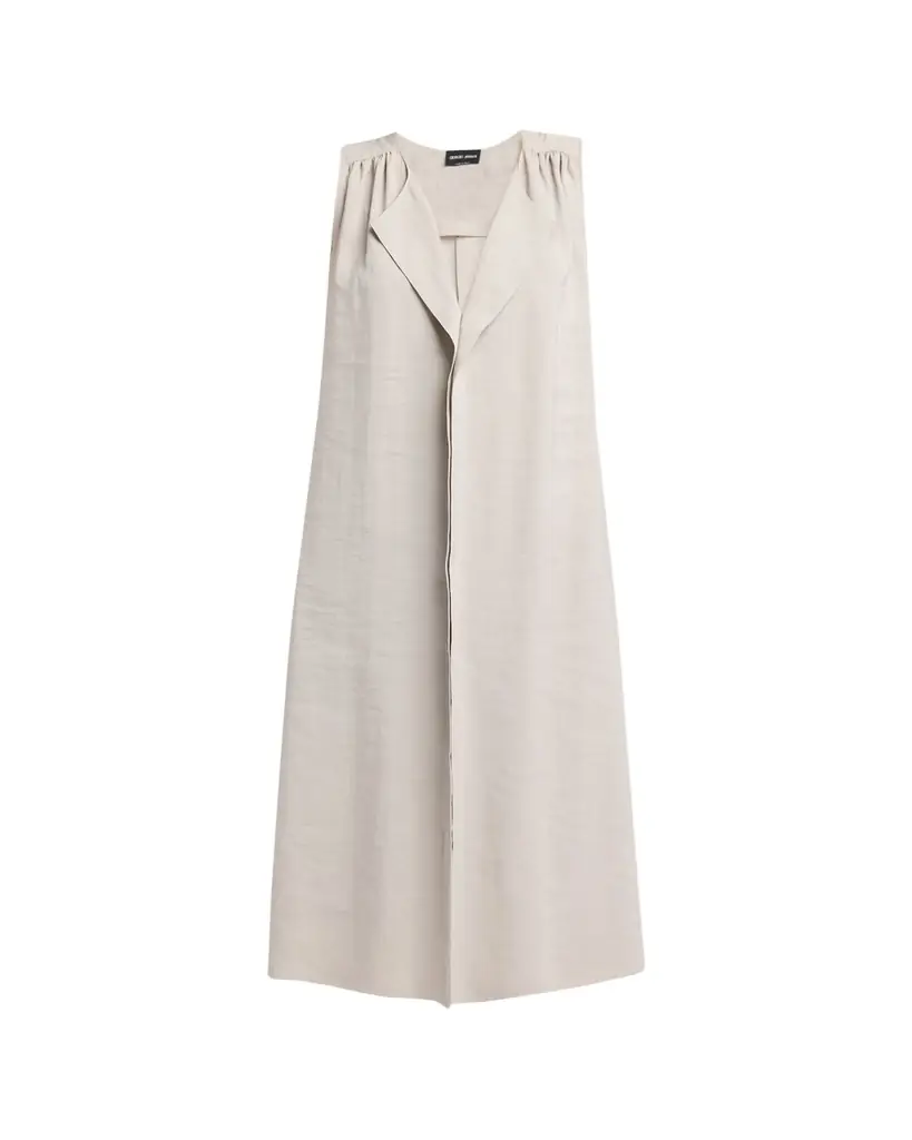 Giorgio Armani Sleeveless Silk Maxi Shirtdress | Image 1 Giorgio Armani Sleeveless Silk Maxi Shirtdress | Image 1