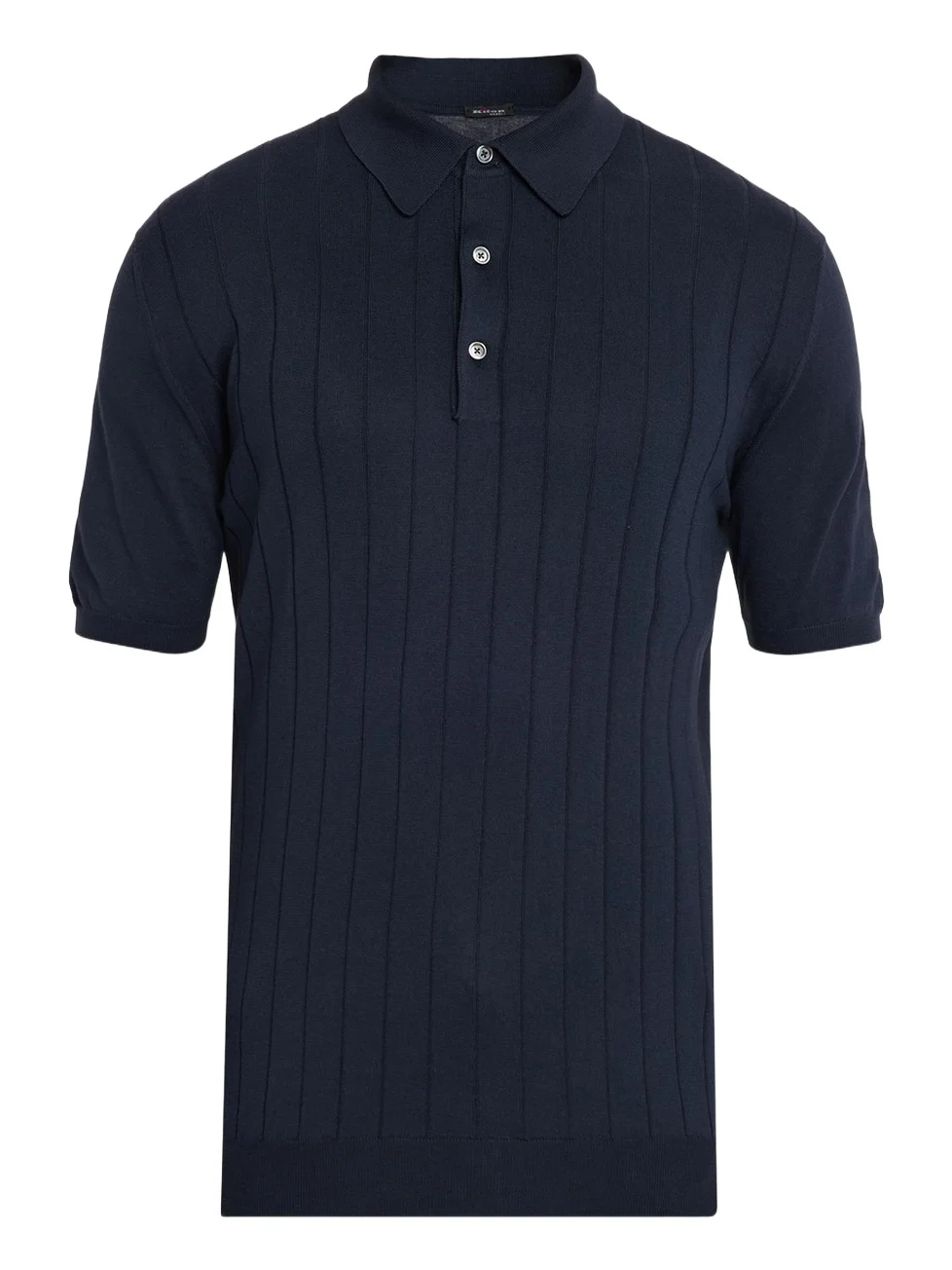 Men's Wide Rib Sea Island Cotton Polo Sweater Men's Wide Rib Sea Island Cotton Polo Sweater